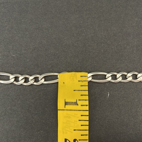 STERLING SILVER FIGARO LINK BRACELET - Picture 9 of 9